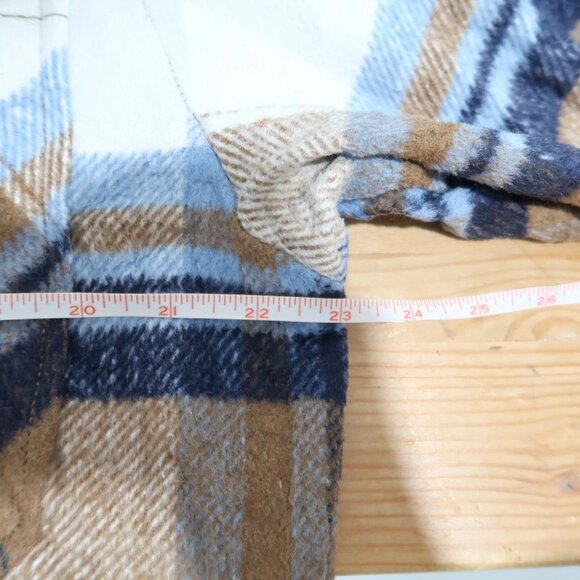 Ashley by 26 Flannel Shacket Jacket L Plaid Lined Outerwear Country Pockets - Picture 4 of 7